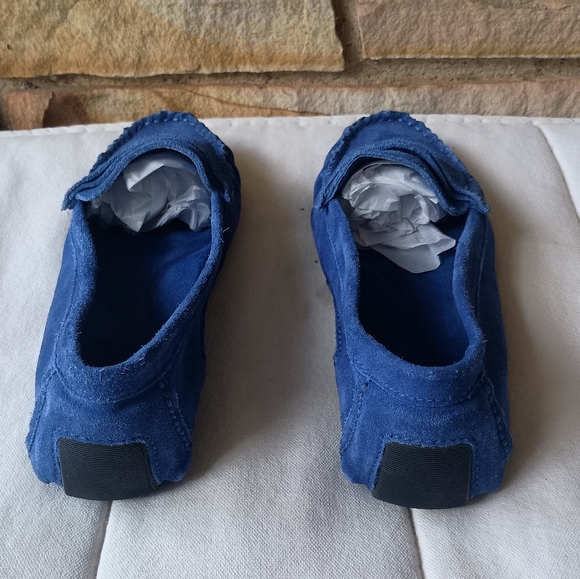 Gentle Soles By Kenneth Cole Blue Suede Leather Loafers_9 - Picture 3 of 8